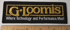 VINTAGE G-LOOMIS BASS FISHING SPARKLE GOLD THREAD PATCH UNUSED