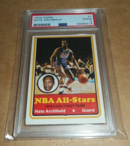 1973 TOPPS Nate Archibald #1 PSA 2 Good