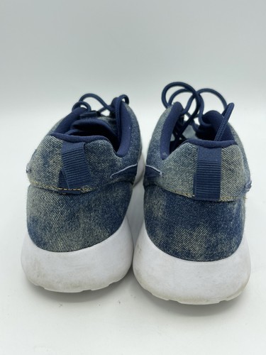 Nike Roshe blau Denim leichter Jugend Größe 4 Schuh einzigartiger Sneaker - Bild 6 von 10