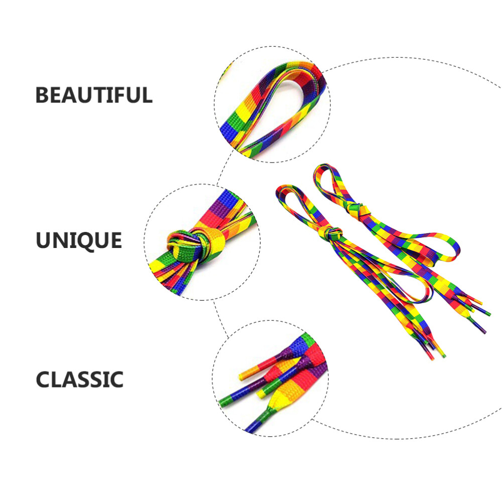APL Lacci per scarpe da ginnastica lacci per scarpe a righe larghi piatti cinturino elastico per scarpe