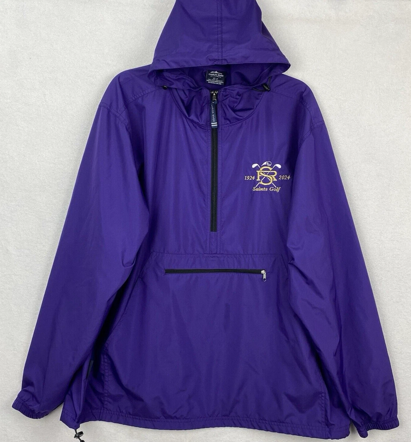 Saint Raphael Academy 2024 Golf Windbreaker 1/4 Zip Hoodie Men's XL Embroidered