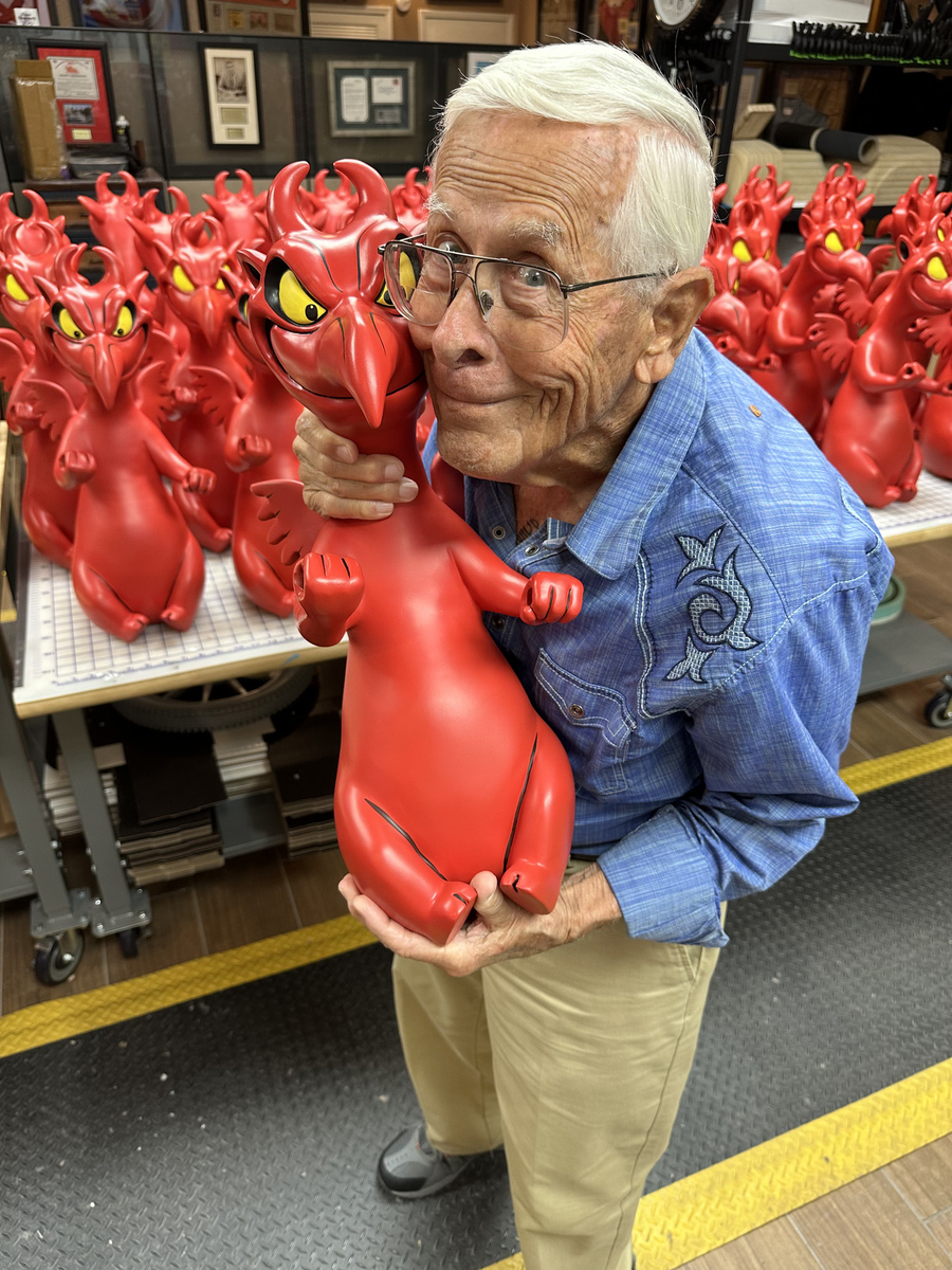 Disneyland World Mr Toad's Wild Ride Devil Prop Signed By Legend