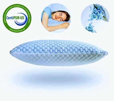 ❄Cooling Memory Foam Pillow Ventilated Bed Pillow Infused Cooling Gel King 3Pack