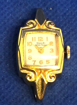 VINTAGE Montre Uhr UHR DULFI Ancre 17 Jewels Swiss Suisse AS 1651 für TEILE 