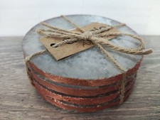 Dassie Artisan Yashvi Natural Agate Geode Coaster Quartz Housewarming SET of 4