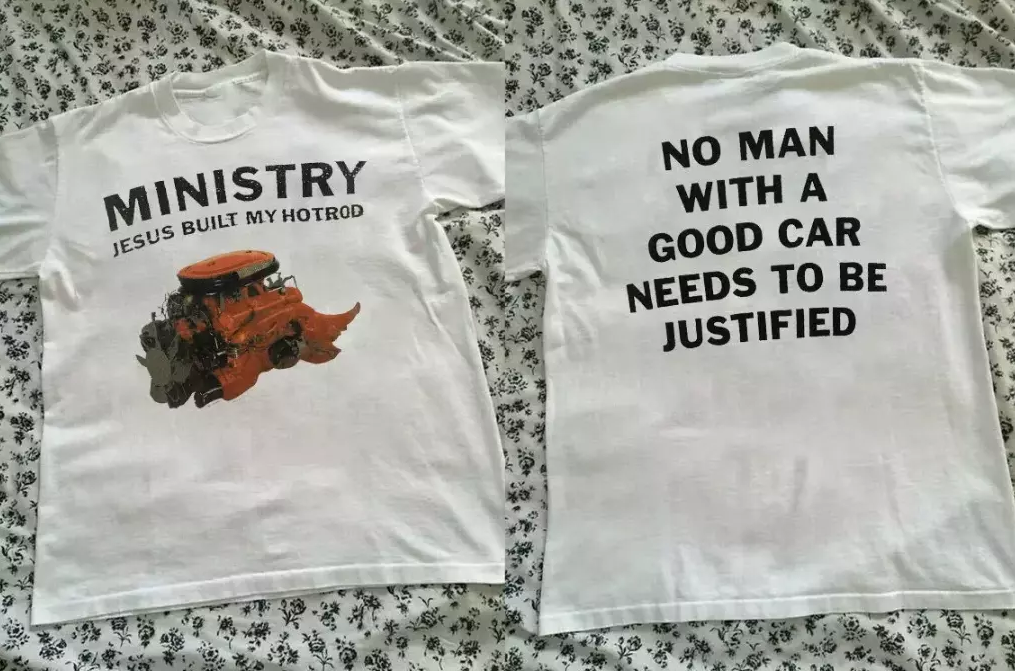 Vintage 1992 MINISTRY Jesus Built My Hotrod Album Promo T-Shirt | eBay