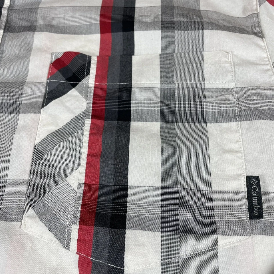 Columbia Men's Plaid Checks Long Sleeve Button Front Omni-Wick Shirt Size Large - Image 4 of 4