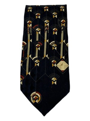 Frank Lloyd Wright Silk Tie Bird in the Cage Liberty Magazine Design Boxelder