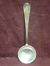Sterling Dominick & Haff QUEEN ANNE PLAIN BULLION SPOON 5 1/8"  27g Monogram MWC