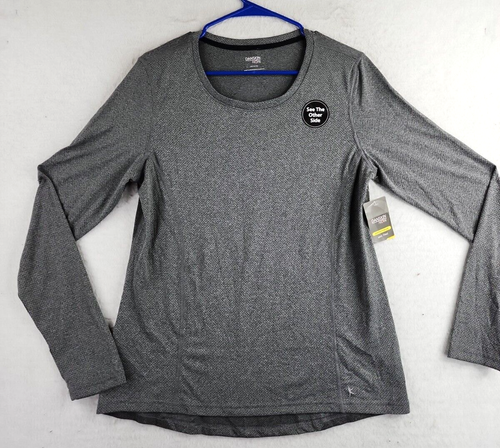 Danskin Now Performance Girls Youth Gray Active T-Shirt Juniors Large 12-14