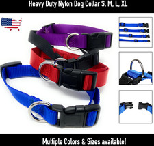 Tactical Heavy Duty Nylon Large Dog Collar Collar K9 Military with Metal Buckle
