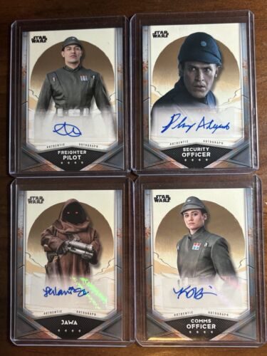 Topps Star Wars Mandalorian 4x Autograph Auto Insert Cards Jawa Pilot Officers