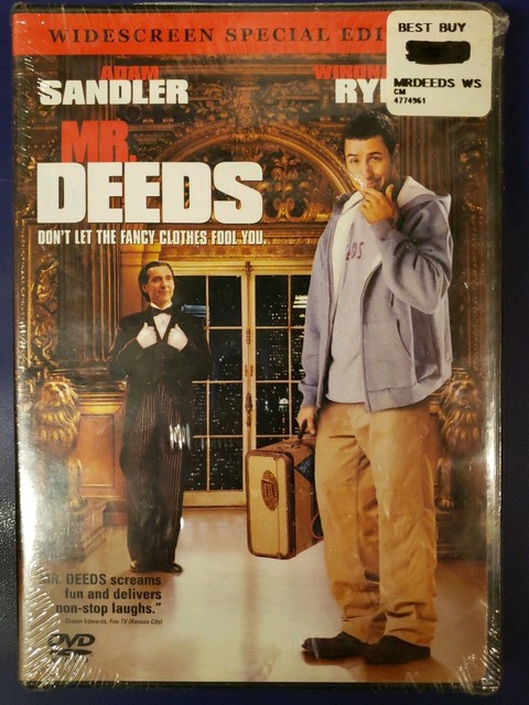 Mr Deeds DVD Special Edition Widescreen Adam Sandler Winona Ryder 