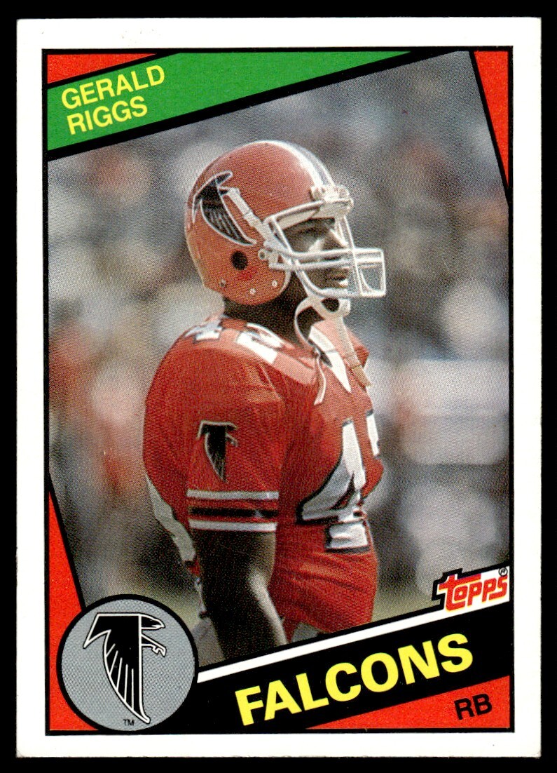 1984 Topps Football Card Gerald Riggs Atlanta Falcons #218 EX-MT+