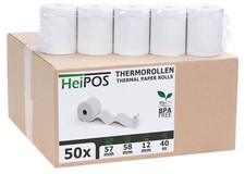 HeiPOS Premium Thermorollen 55g/m&sup2; Extra Stark Kassenrollen Bonrollen BPA-frei