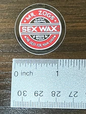Mr. Zogs Sex Wax Small Sticker 1.2 in Round Multicolor Surf Decal