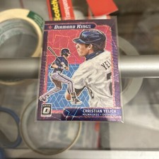 2021 Donruss Optic Diamond Kings Pink Velocity Prizm /249 Christian Yelich #24