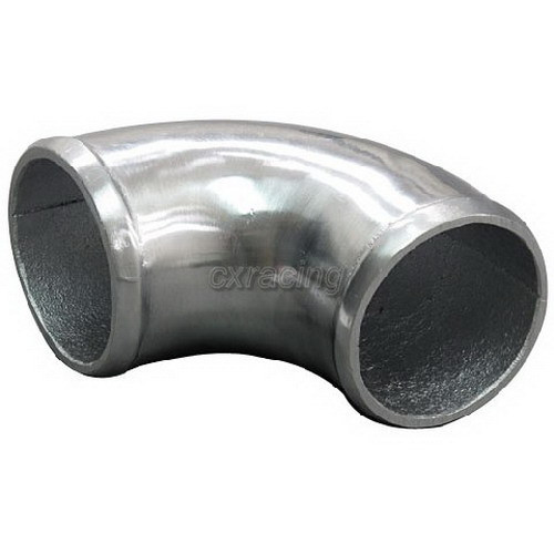 2.5" OD Cast Aluminum 90 Degree Elbow Pipe Tube Turbo Intercooler Polished - Bild 1 von 3