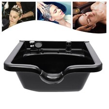 Barber Shop Shampoo Bowl Beauty Salon Hair Equipment Hair Backwash Sink Black