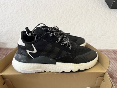 Adidas Originals Unisex-Child Nite Jogger J, Black/Carbon, 6