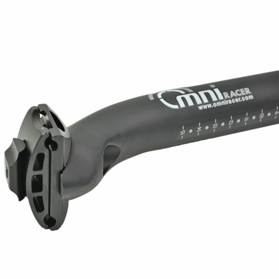 Tija de sillín trasera OMNI Racer WORLDS LIGHTEST fibra de carbono 25 mm 31,6 x 250 mm MATE Foto 2 de 4
