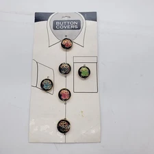 Lot Of 6 Mervyns Associate Cat Button Covers - Cat Lovers