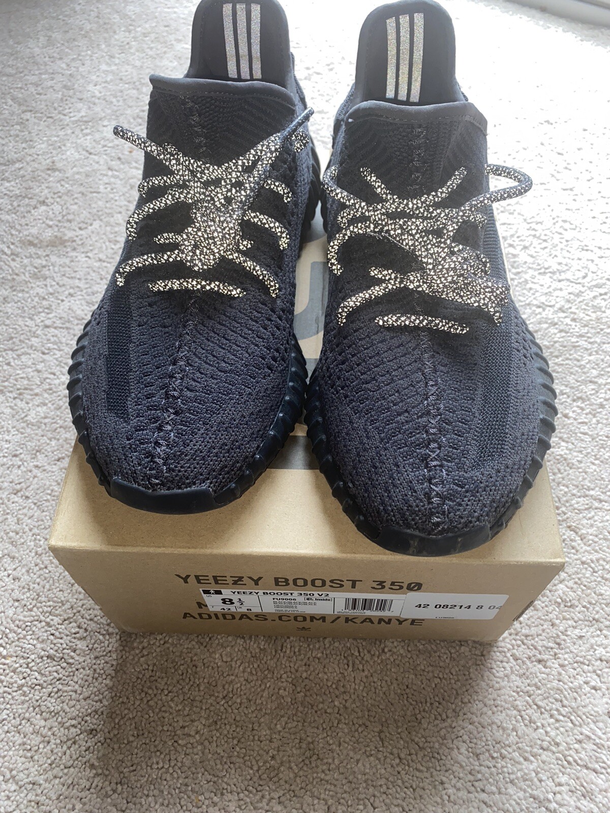 yeezy black reflective box