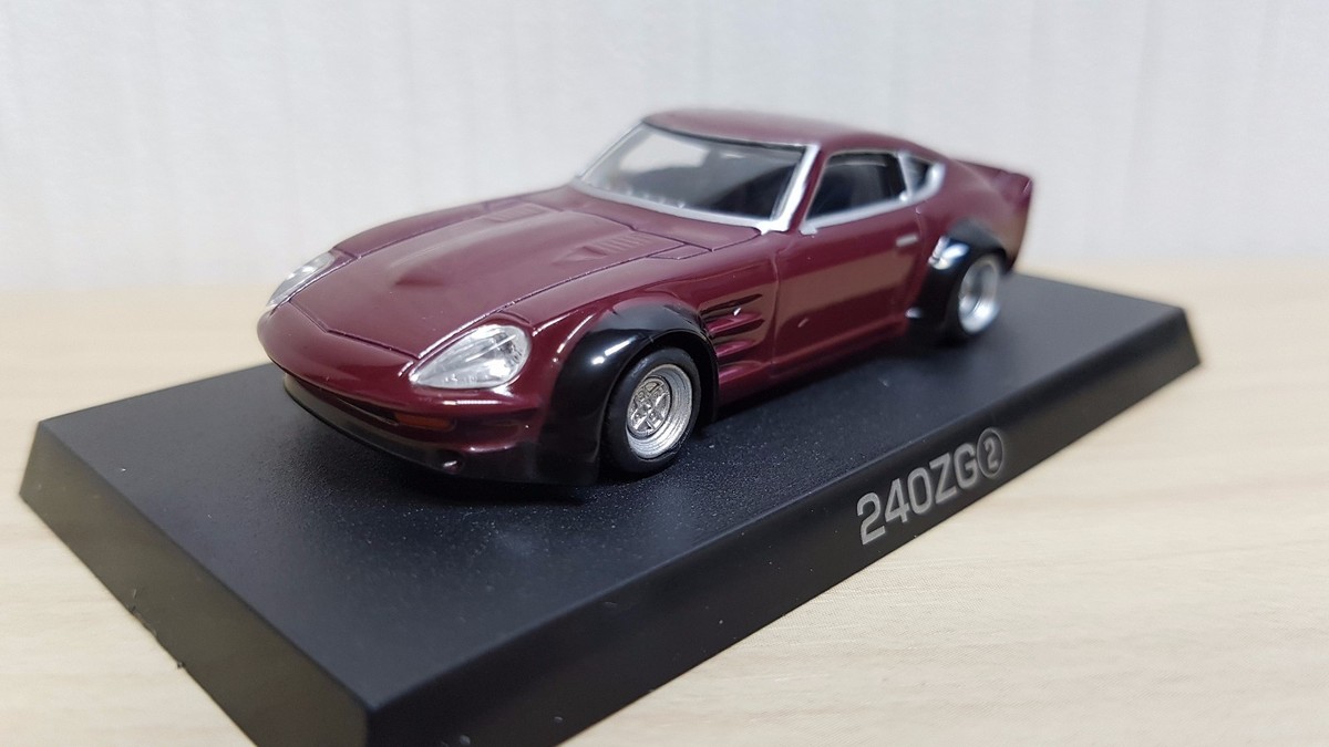 1/64 Aoshima Grachan 7 Nissan Fairlady Z 240ZG MAROON diecast car