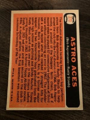 1966 TOPPS BASEBALL CARDS SET BREAK CARDS RANGE EXCELLENT - NEAR MINT - MINT - Picture 206 of 300