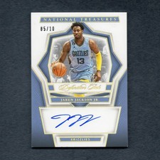2023-24 National Treasures Definitive Ink Jaren Jackson Jr. Gold Auto 05/10 #AY