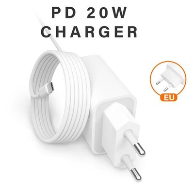 20W USB-C Fast Charger For iPhone 16 15 14 13 12 11 Pro Max XS Type C Cable