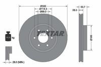 2X Textar Bremsscheibe Vorderachse U.A. FüR MERCEDES-BENZ, Nissan, Renault