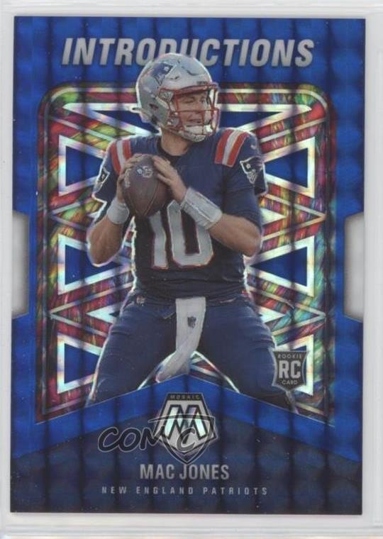 2021 Panini Mosaic Introductions Blue Prizm 59/99 Mac Jones #I-5 Rookie RC 4f5