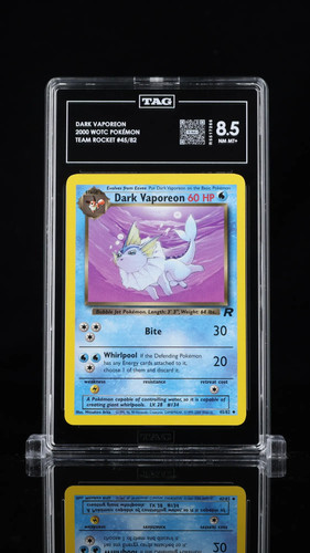 Dark Vaporeon (Unlimited) graded TAG 8.5 for sale on eBay