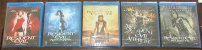 Resident Evil 1 - 5 Apocalypse Extinction Afterlife Retribution Blu-Ray French!