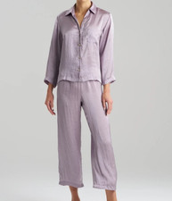 NWT NATORI - PAJAMA SET - ASHLEY ICON NOTCH PJ - LIGHT IRIS - SIZE L