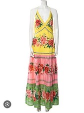 Farm Rio Manuela Floral Pastel multicolore Maxi Dress - Size Large
