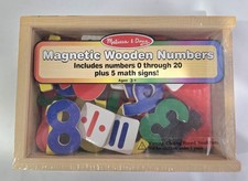 Melissa  Doug-Magnetic Wooden Numbers 449-NEW IN BOX-3 -Unisex