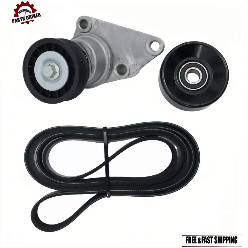 Kit de poleas tensoras de correa de transmisión para Chevy Silverado Suburban GMC Sierra Yukon Foto 2 de 4