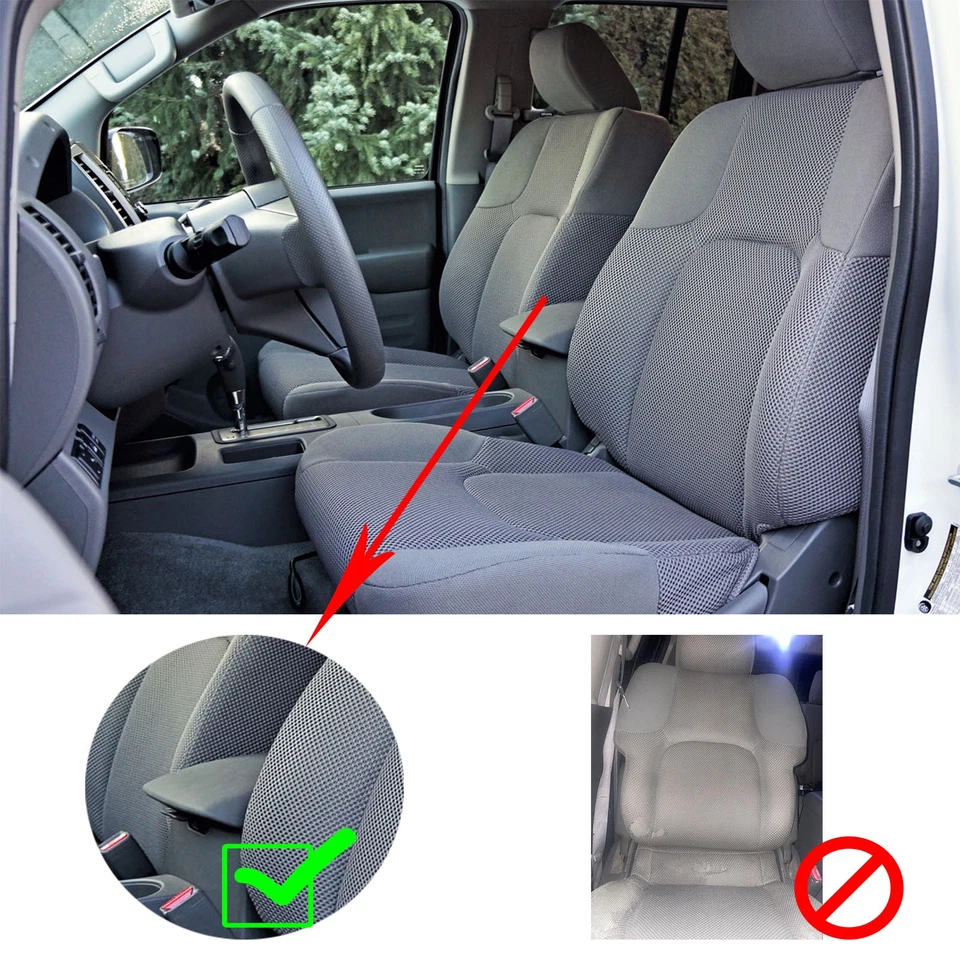 Hot Sale Both Bottom+Top Cloth Seat Cover Gray For Nissan Frontier 2005-2019 Foto 4 de 4