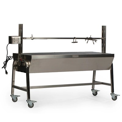 Ash & Ember 13W Stainless Steel Rotisserie Grill, Rated 85 LB for Medium Game