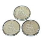 (3) Sitting Liberty Silver Dollar Rounds in Capsules (1 Troy Ounce per Round)