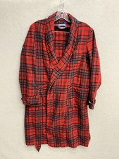 Vintage Pendleton Robe Mens Large Red Plaid Wool Bath Boyd Tartan Made USA M