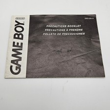 Precautions Booklet Original Nintendo Gameboy Instruction Manual Only