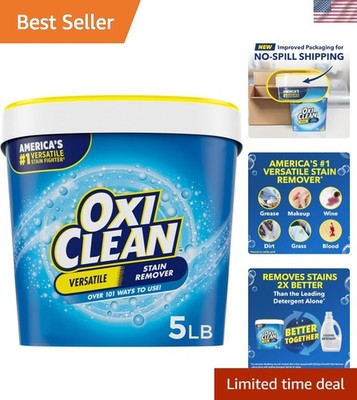 5 lb Oxygen-Powered Stain Remover Powder - Chlorine-Free & Unscented Cleaning
