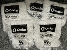 (QTY 5) O-Cedar EasyWring Cleaning Spin Mop Head Reusable Microfiber Refill