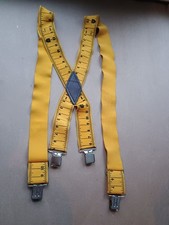 Unbranded Mens Measuring Tape Suspenders Metal Fasteners