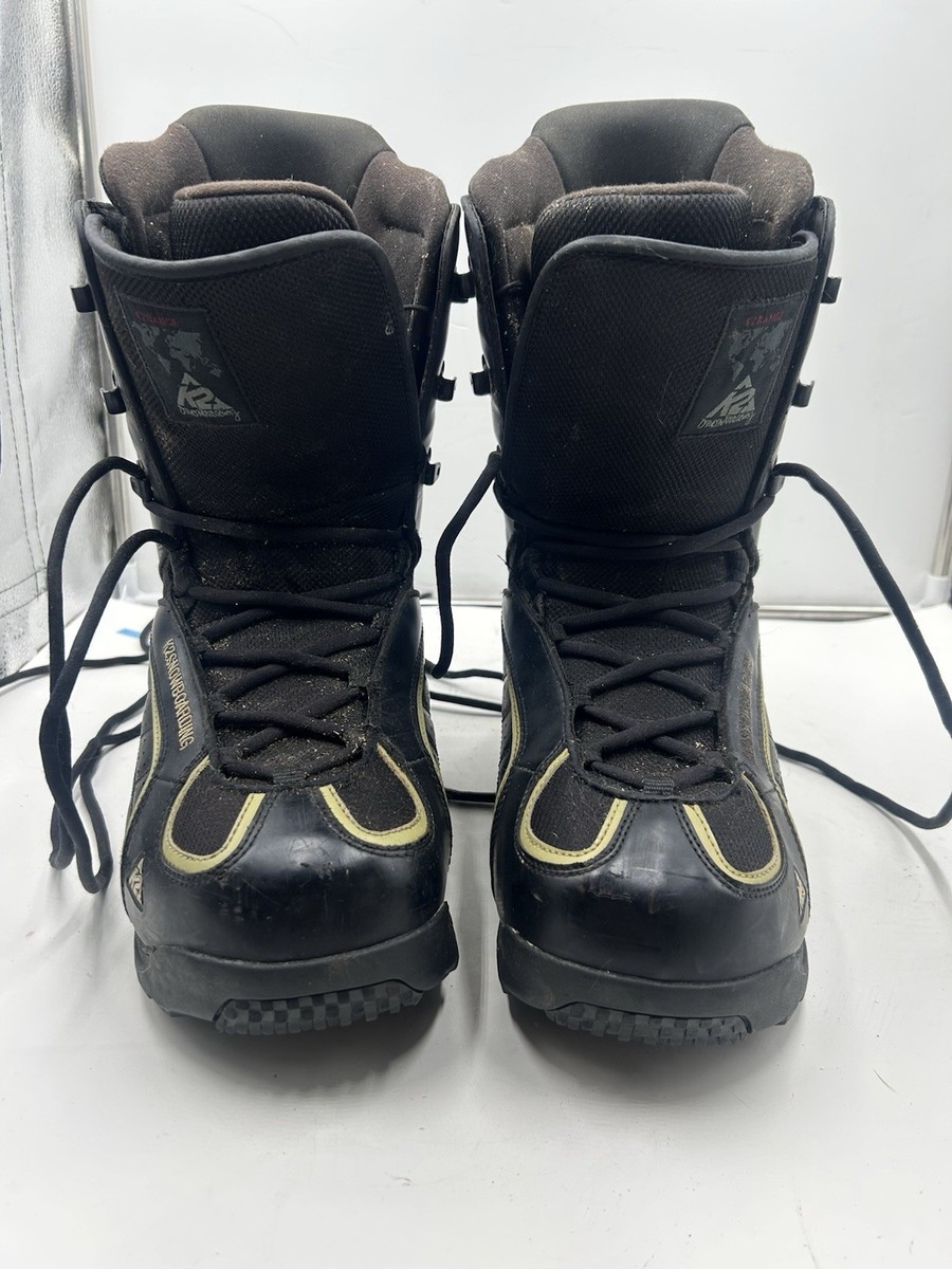 K2 Snowboard Boots Men's 11 Black EZ-FIT 3D Lace Up Winter Snow K2