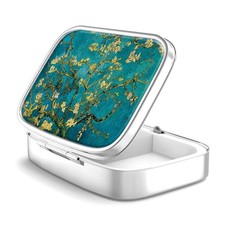 Pill Box 2 Compartment Small Pill Case,Portable for Pocket or Purse Pill