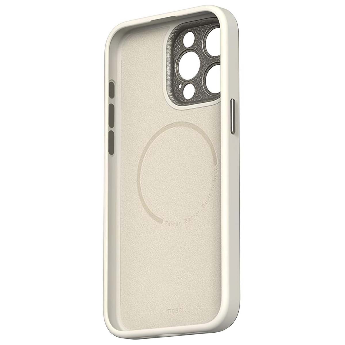 Coque iPhone 15 Pro beige Moshi pour le quotidien